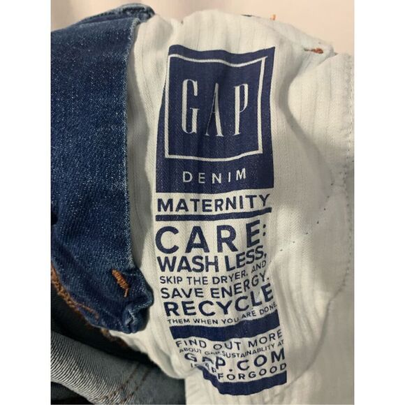 NEW WITH TAGS Gap Maternity Blue Jean Denim Bib Overalls Size Small - Picture 7 of 8